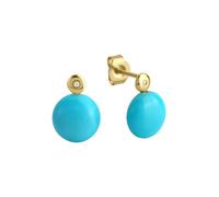 Jamelli Boucles d'oreilles turquoise / or, Taille One Size