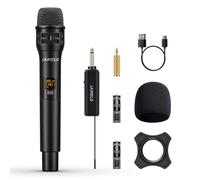 JAMELO Wireless Micro, Microphone sans Fil Professionnel, Karaoké Micro sans Fil pour Chant, Microphone Portable À Main avec Récepteur Rechargeable, pour Discours Mariage DJ Spectacles Église