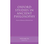 James Allen Oxford Studies in Ancient Philosophy, Volume 40 (Poche)