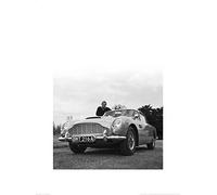 James Bond (Connery B+W 60 x 80 cm Toile Imprimée