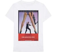 James Bond - "For Your Eyes" T-shirt homme/femme unie RO3409 (M) (Blanc)