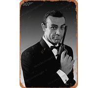 James Bond The Names Bond Movie Panneaux d’étain Vintage Affiche de métal rétro Plaque de Panneau Mur Art décor 8×12 Pouces