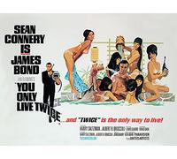 James Bond (You Only Live Twice - Only Way to Live 60 x 80 cm Toile Imprimée