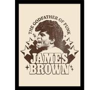 James Brown - Poster encadré "Godfather" PM11281 (40 cm x 30 cm) (Beige/Noir)