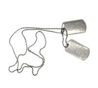 James Bucky Barnes Lot de plaques militaires en acier inoxydable avec chaîne à billes incluse