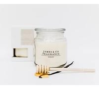 James & Co No.7 Vanille (vanille douce) Grande bougie naturelle parfumée en pot de 400 g jusqu'à 60 heures de combustion