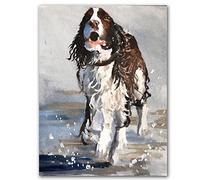 James Coates - Affiche murale représentant un cocker sur un chien de plage - 40,6 x 30,5 cm (A3)