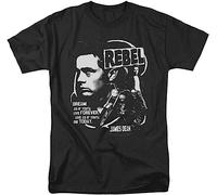 James Dean Men's Rebel Cover T-Shirt Black T-Shirts à Manches Courtes(Large)