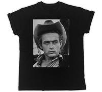 James Dean Poster T-Shirt Mens Black Tees Unisex Shirt Size L