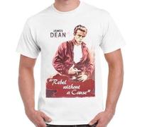 James Dean Rebel Without A Cause Film Retro T Shirt White XL