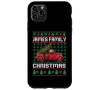 James Family Ugly Christmas Sweater Red Truck Funny Xmas Coque pour iPhone 11 Pro Max