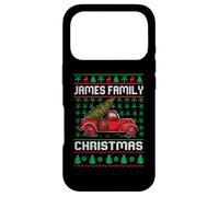 James Family Ugly Christmas Sweater Red Truck Funny Xmas Coque pour iPhone 17 Pro