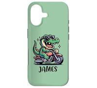 James Funny Alligator Moto Design pour garçon Nom James Coque pour iPhone 17
