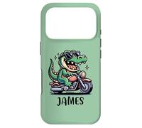 James Funny Alligator Moto Design pour garçon Nom James Coque pour iPhone 17 Pro