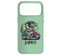 James Funny Alligator Moto Design pour garçon Nom James Coque pour iPhone 17 Pro Max