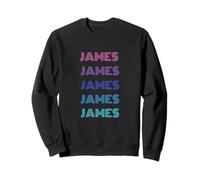 James Funny Retro Name Graphic Style Classique Sweatshirt