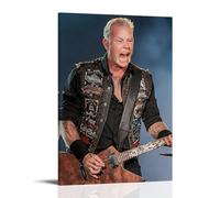 James Hetfield Autocollants muraux imperméables haute définition pour chambres/magasins, résistants à l'humidité et à la décoloration, emballage exquis, parfait pour offrir en cadeau, style cadre 30,5