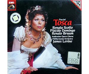 James Levine & Philharmonia Orchestra London / Renata Scotto / Placido Domingo / Renato Bruson / John Ch tc. - Puccini: Tosca (Gesamtaufnahme, italienisch) Schal latte]