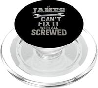 James Name If Can't Fix It Personal Husband Handy Man Builder PopSockets PopGrip pour MagSafe