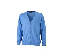 JAMES & NICHOLSON Cardigan classique en coton (L, bleu-glacier)
