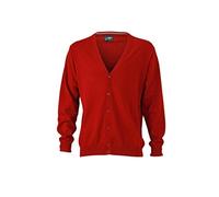 JAMES & NICHOLSON Cardigan classique en coton (M, bordeaux)