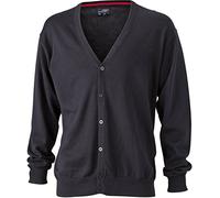 JAMES & NICHOLSON Cardigan classique en coton (XXL, noir)