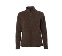 JAMES & NICHOLSON - Femme Veste Polaire Classique avec col Montant (S, Marron)