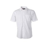 JAMES & NICHOLSON - Homme Chemise Classique Popeline avec Finition Easy Care (L, Blanc)