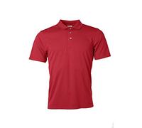 JAMES & NICHOLSON Homme Polo technique en polyester pour la promotion, le sport et les loisirs (L, rouge)