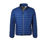 JAMES & NICHOLSON - Homme Veste légere en Duvet (L, Bleu Indigo/Argent)