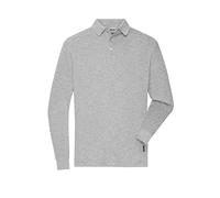 James & Nicholson Polo à manches longues pour homme durable et facile d'entretien, Gris chiné, M