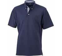 JAMES & NICHOLSON Polo Homme avec Inserts contrastés Vichy (3XL, Marine/Marine-Blanc)
