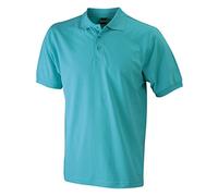 JAMES & NICHOLSON Polo Maille piquée (L, Turquoise)