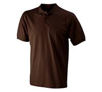 JAMES & NICHOLSON Polo piquée Manches Courtes (XL, Marron)