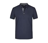 James & Nicholson Poloshirt Men's Plain Polo, Bleu (Navy/Navy-White), (Taille Fabricant: Large) Homme