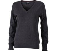 JAMES & NICHOLSON Pull Classique en Coton (L, Anthracite mélange)