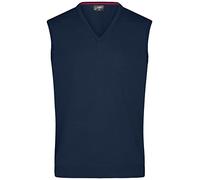 JAMES & NICHOLSON Pull Classique sans Manches en Coton pour Homme - m - Bleu Marine