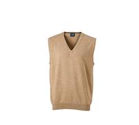 James & Nicholson Pull sans Manches avec col en V pour Homme Large Beige