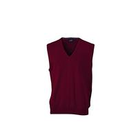 James & Nicholson Pull sans Manches avec col en V pour Homme Large Bordeaux