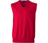James & Nicholson Pull sans Manches avec col en V pour Homme Medium Rot (Red)