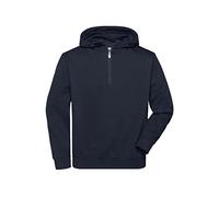 James & Nicholson Sweat à capuche zippé unisexe, bleu marine, 6XL