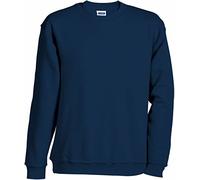 JAMES & NICHOLSON Sweatshirt Round Heavy Sweat-Shirt, Bleu (Navy), (Taille Fabricant: XX-Large) Homme