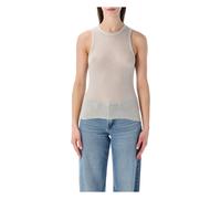 James Perse, Femme, Tops, Beige, Taille: 40 FR Cotton Cashmere Rib Shell Top