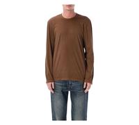 James Perse - Long Sleeve Crew Neck - Homme - Tops - Brun - Taille: 2XL