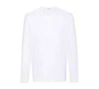 James Perse - Pima Cotton Long Sleeve Crew T-Shirt - Homme - Tops - Blanc - Taille: 36 FR