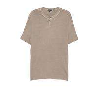 James Perse - Slub Jersey Short Sleeve Henley - Homme - Tops - Beige - Taille: L