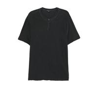 James Perse - Slub Jersey Short Sleeve Henley - Homme - Tops - Noir - Taille: M
