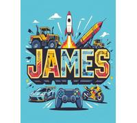 James Personalized Coloring Book: This fun and engaging kids coloring book features a bright, glossy cover with a cool original boy-themed design and ... and screen-free fun at home or on the go.