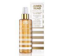 JAMES READ H20 Illuminating Tan Mist for Body 200ml LIGHT/MEDIUM Gradual Self Tan Natural Golden Glow Rose Water Tanning Mist Infused with 24K Gold Suitable for All Skin Tones