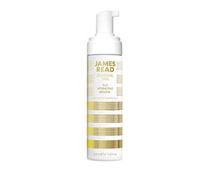 JAMES READ H2O Mousse bronzante hydratante, éclat naturel, rajeunissante et hydratante, infusée avec des eaux de fruits, des nutriments et des vitamines, résultats durables, pour tous les types de